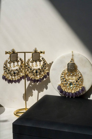 Lamees Kundan Chandbali Earrings Display