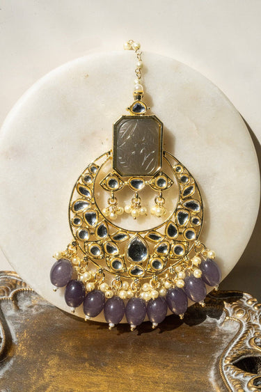 Lamees Kundan Chandbali Earring Close-up