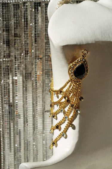 Ibna - Elongated Statement Earrings With Sahara & Tikka Earrings & Tikka Set from Inaury