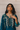 Sharmine Pavé Rhodium Plated Necklace Set in Turquoise Green by Inaury | Indian Jewelry
