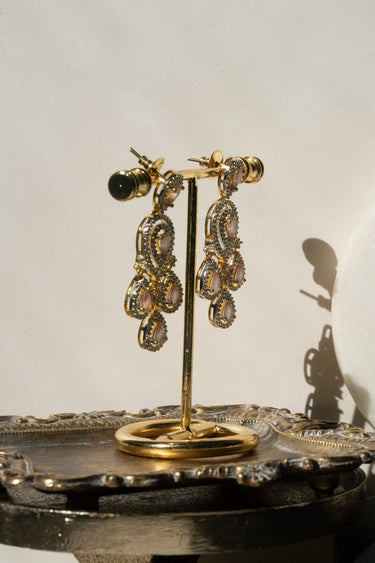 Gold-Plated Diamante Earring & Maang Tikka Set - Kinza