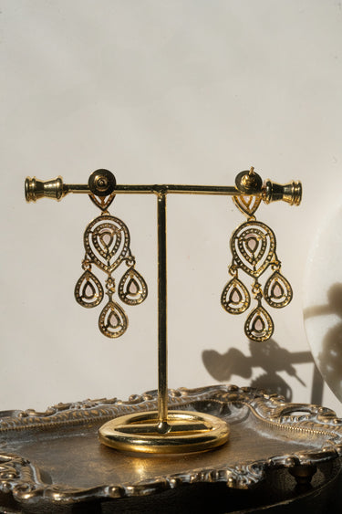 Kinza – Gold Plated Earring & Maang Tikka Set