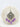 Lavender jhumka earrings from Sareena Mirror Choker Set - Zircon & Pearl with pearl strands and mirror detailing.