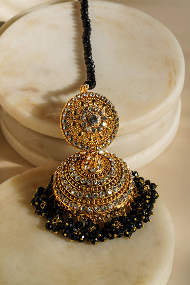 Handcrafted Jhumka Earrings & Maang Tikka Set – Tabiha