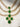 Niara Triple Layer Diamante Accent AD Necklace Set in gold or rhodium-plated silver finish with color options of silver & sapphire blue, silver & green, gold & green, and silver & ruby, featuring triple-layered chain links and matching statement earrings.