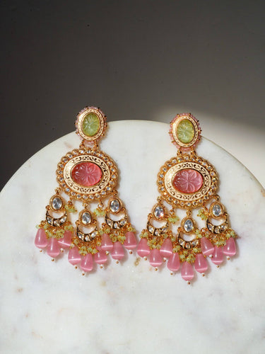 Pastel Kundan and Polki Bridal Choker Set with Maang Tikka – Shompa