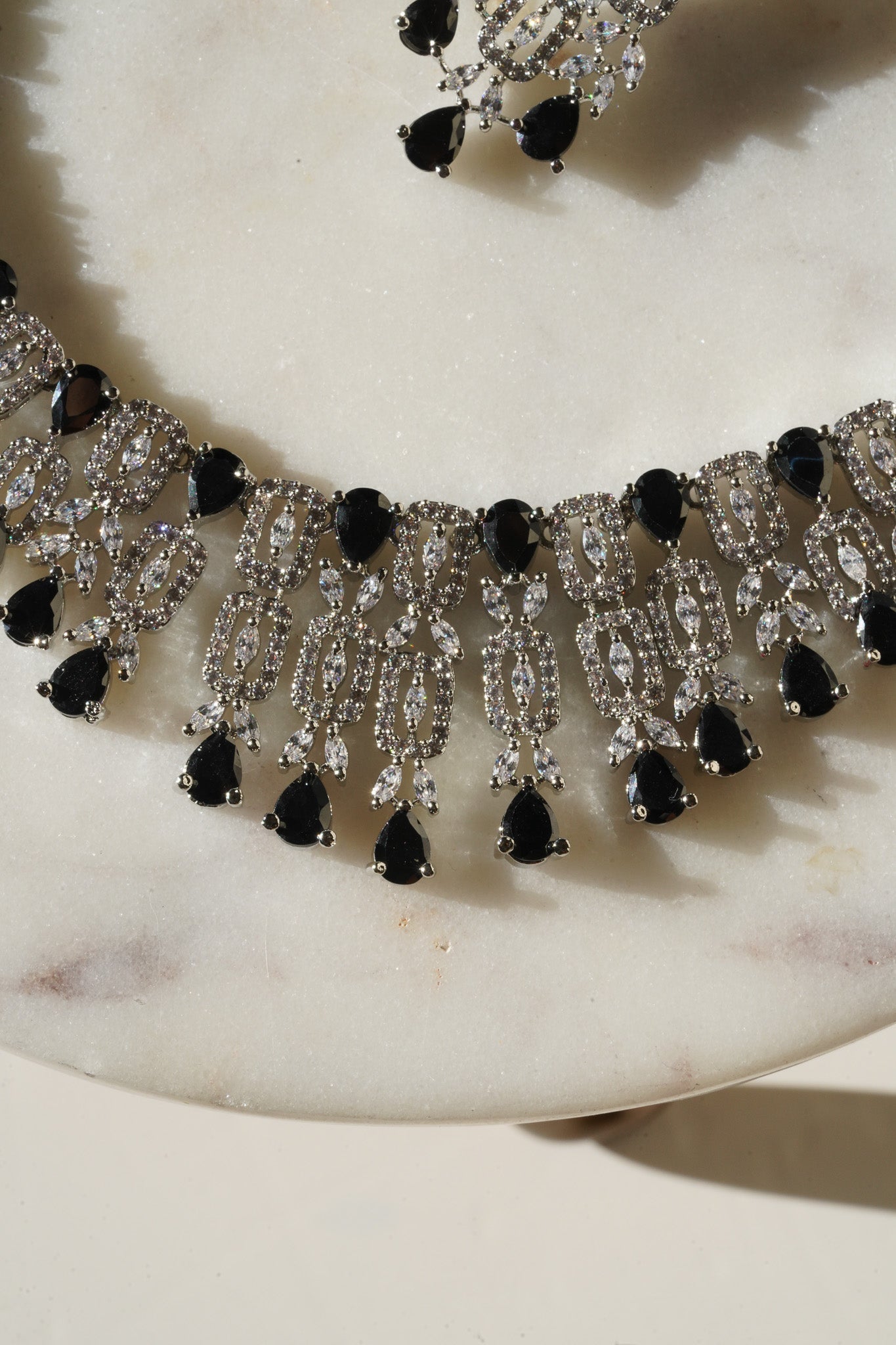 Aagya - Classic AD Necklace Set Classic Necklace Set from Inaury