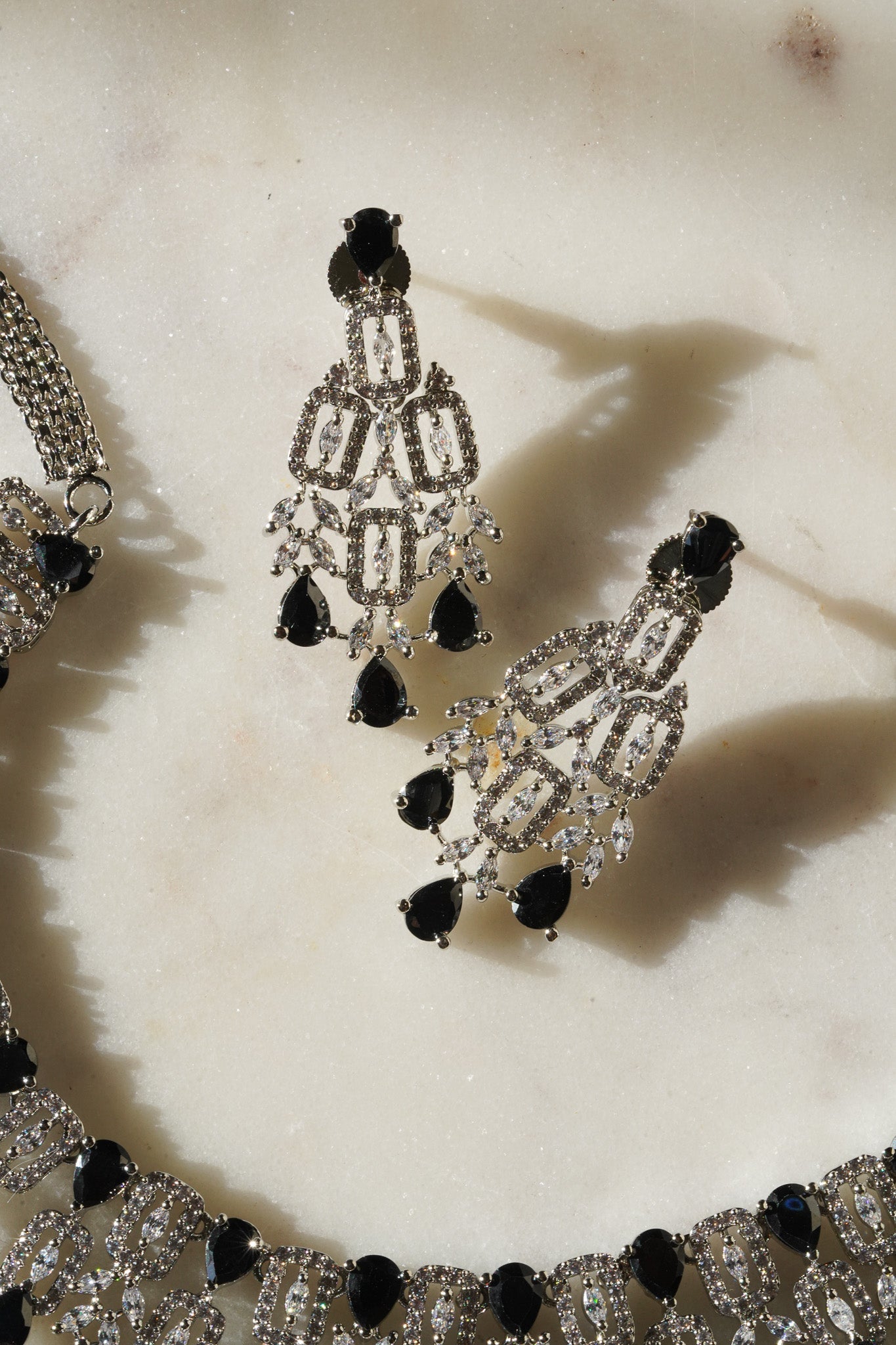 Aagya - Classic AD Necklace Set Classic Necklace Set from Inaury