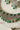 Zoomed-in section of Aagya AD Necklace Set – Rhodium Plated in green, highlighting craftsmanship and stone clarity.