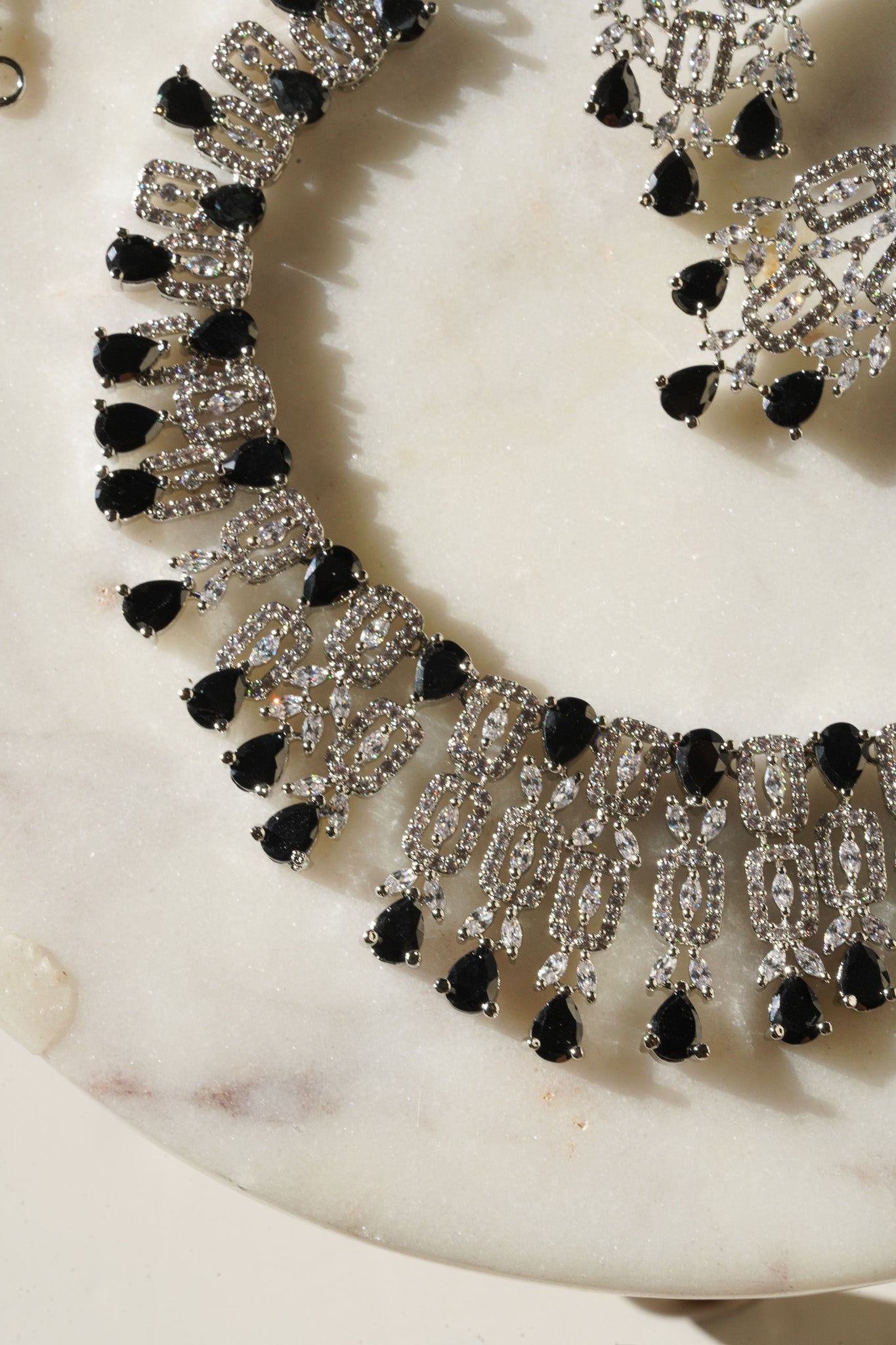 Aagya - Classic AD Necklace Set Classic Necklace Set from Inaury