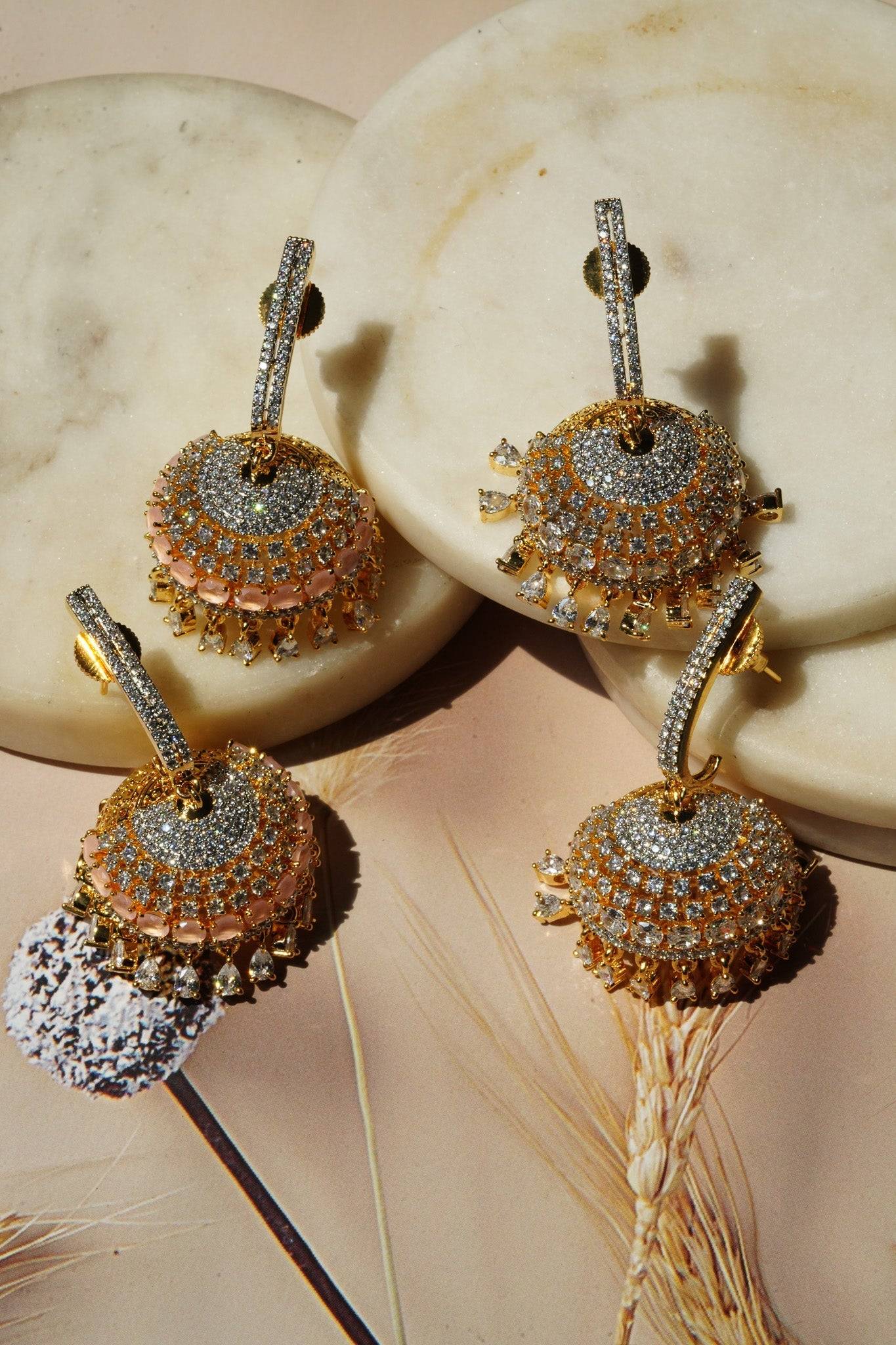Aarini - AD Jhumka Earrings Jhumkas from Inaury