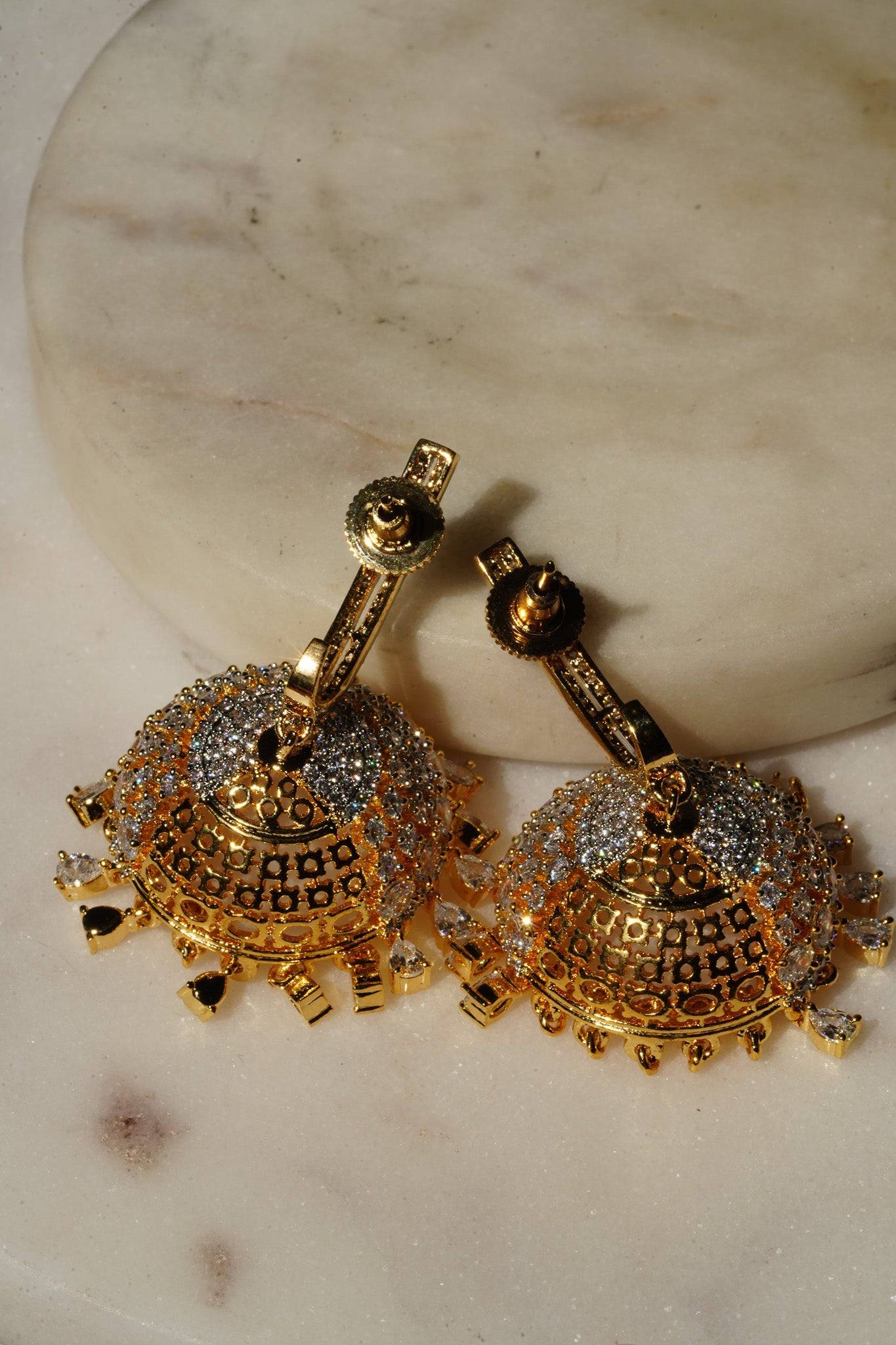 Aarini - AD Jhumka Earrings Jhumkas from Inaury