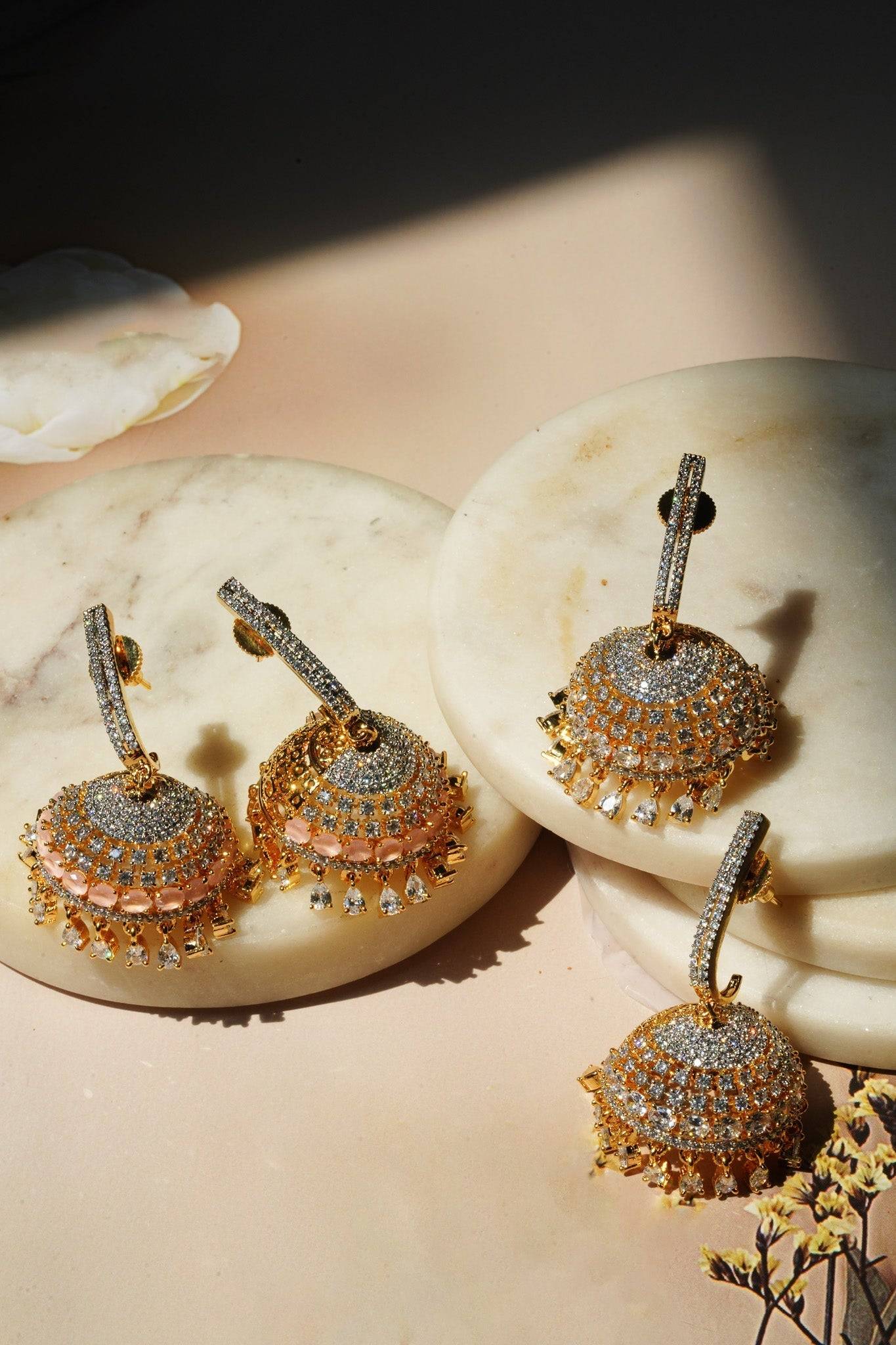 Aarini - AD Jhumka Earrings Jhumkas from Inaury