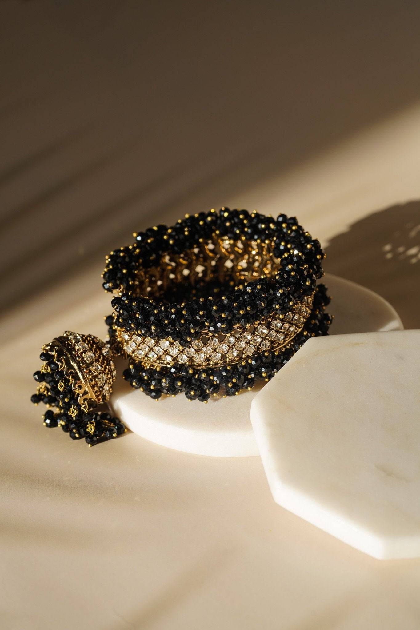 Aliya - Pair of Gold Plated Bangles (Set of 2) Bangles from Inaury