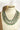 Arni Long Double Layer Diamanté AD Necklace Set - Rhodium-plated silver finish with intricate detailing, available in five colors, includes matching statement earrings.