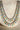 Arni Long Double Layer Diamanté AD Necklace Set - Rhodium-plated silver finish with intricate detailing, available in five colors, includes matching statement earrings.