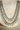 Arni Long Double Layer Diamanté AD Necklace Set - Rhodium-plated silver finish with intricate detailing, available in five colors, includes matching statement earrings.