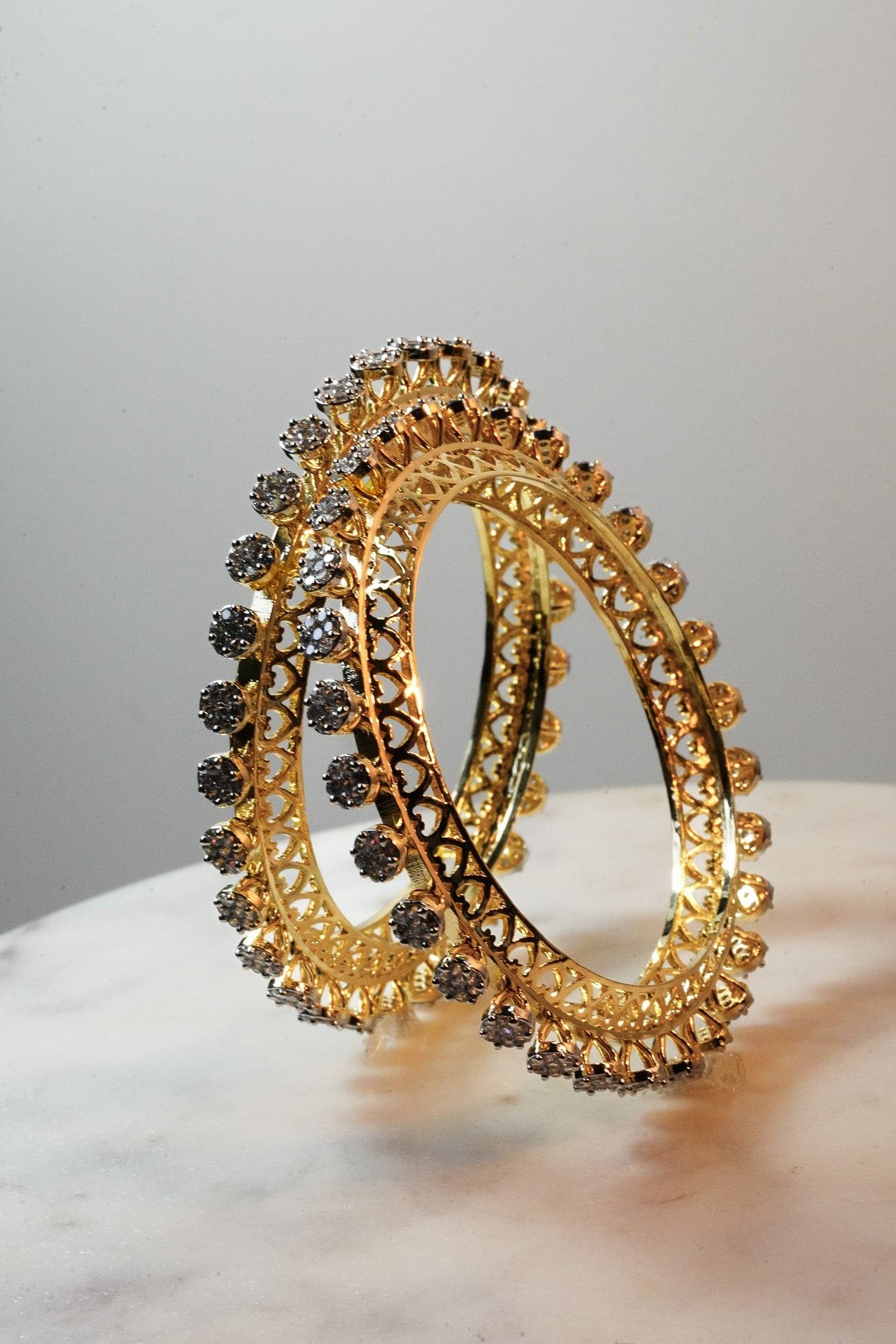Asha - AD Bangles (Set of 2) Bangles from Inaury