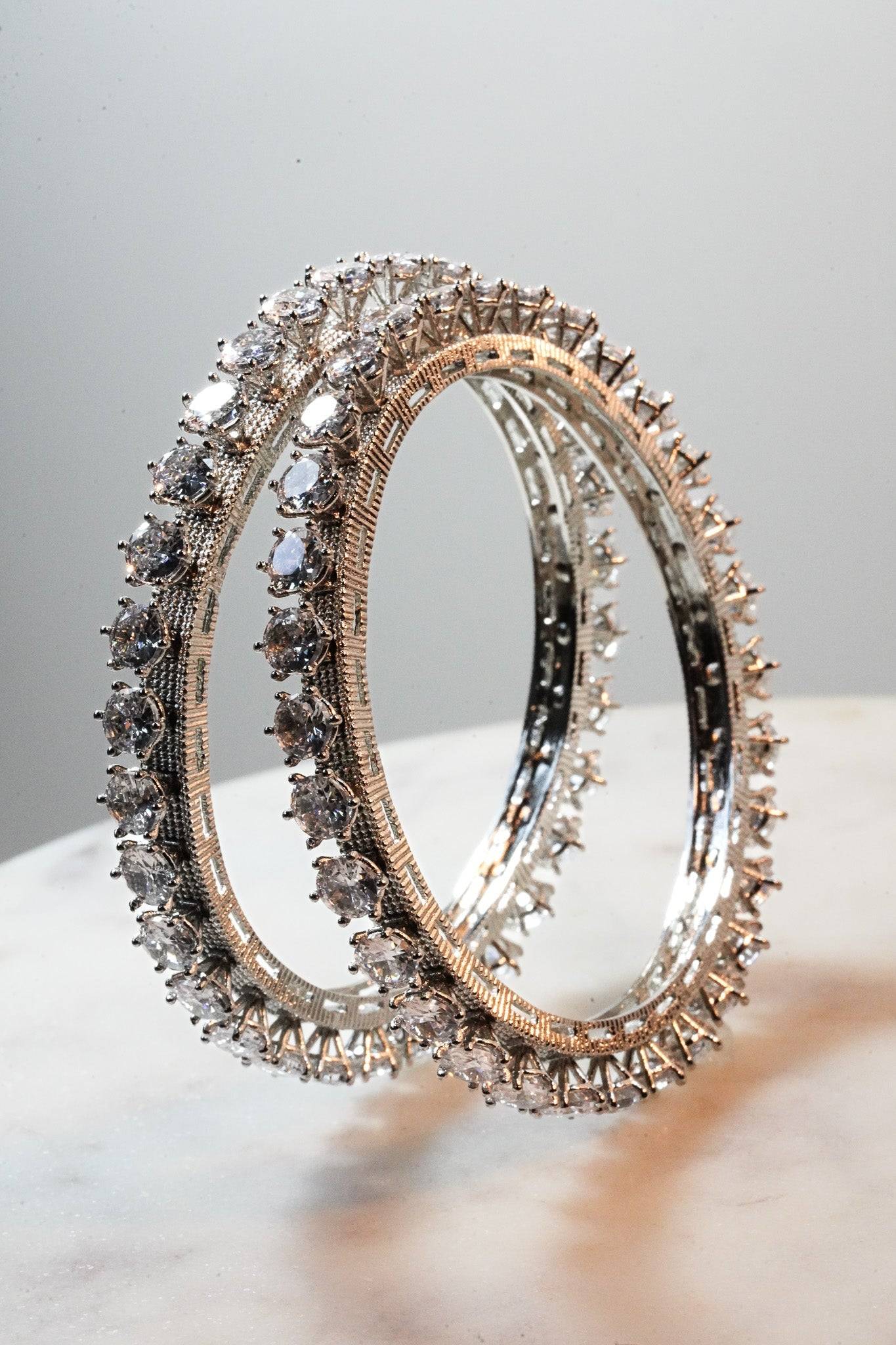 Asha - AD Bangles (Set of 2) Bangles from Inaury