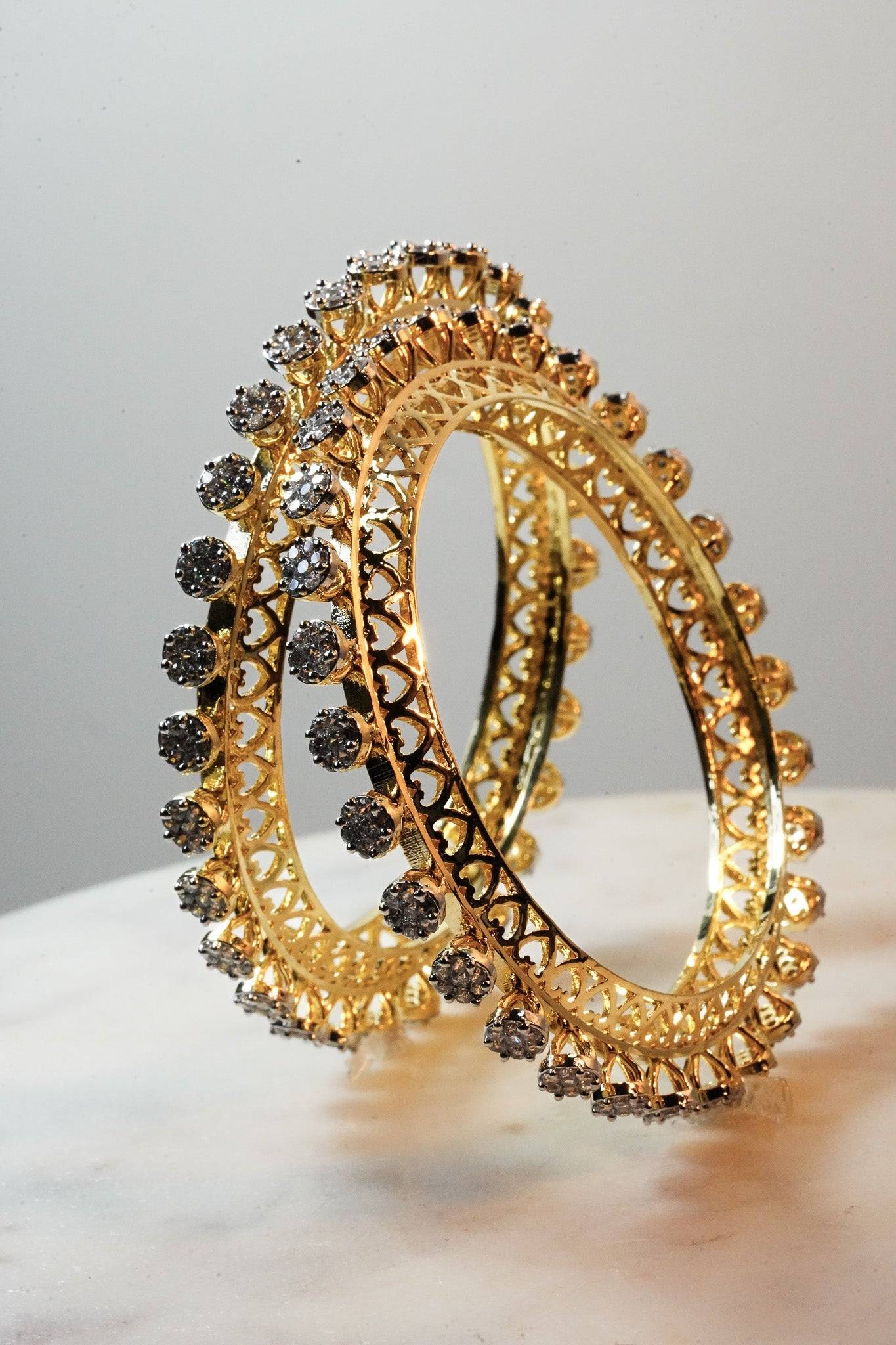 Asha - AD Bangles (Set of 2) Bangles from Inaury