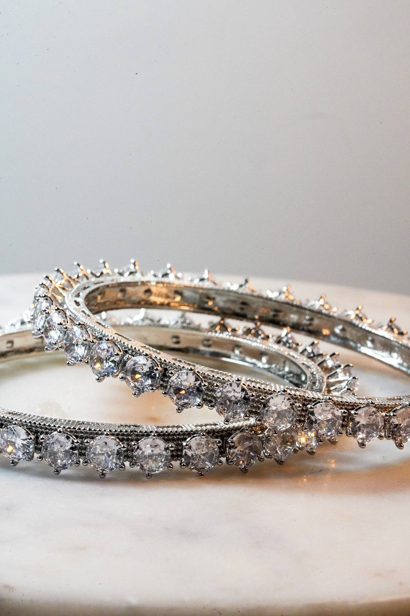 Asha - AD Bangles (Set of 2) Bangles from Inaury