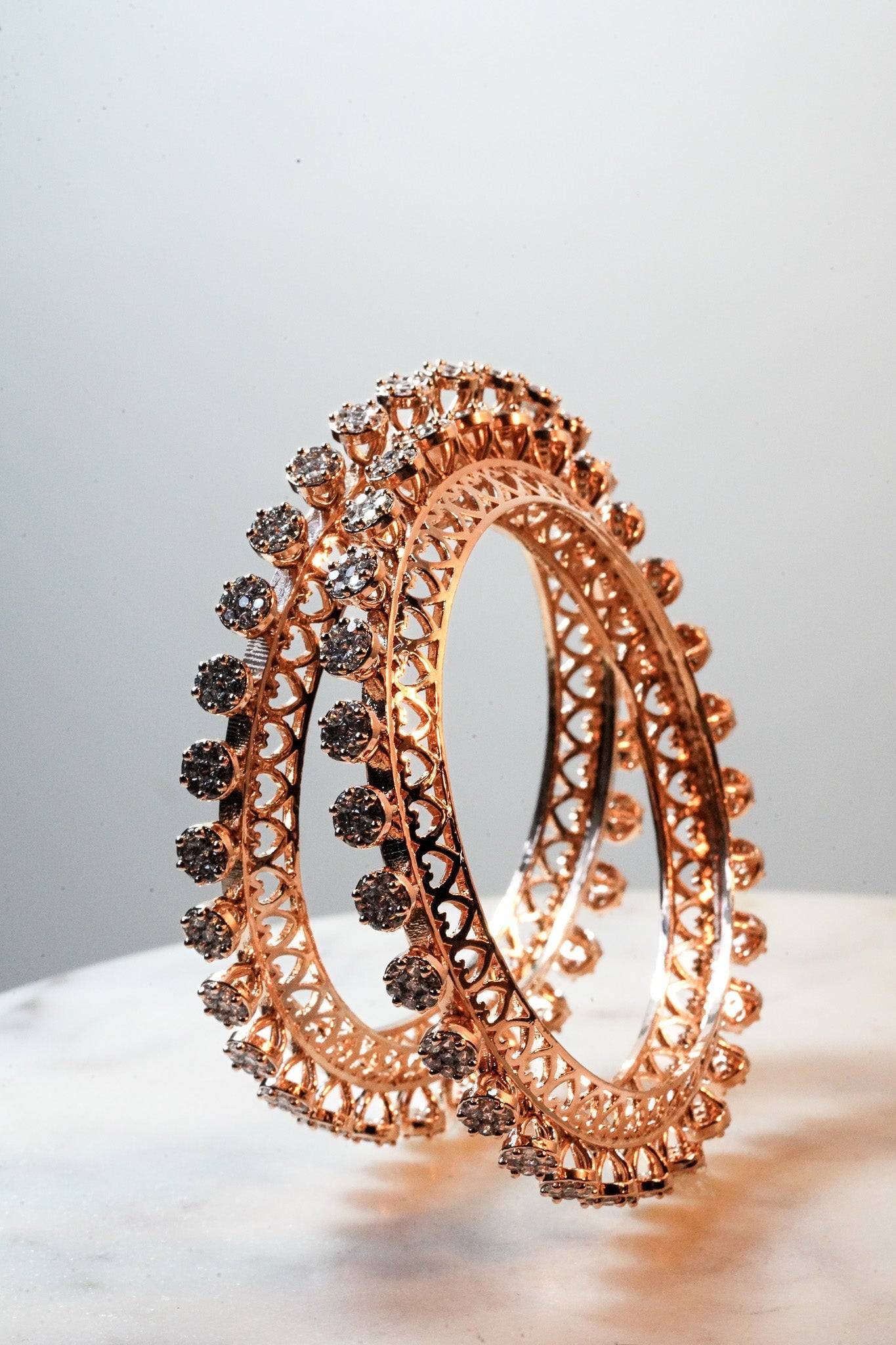 Asha - AD Bangles (Set of 2) Bangles from Inaury