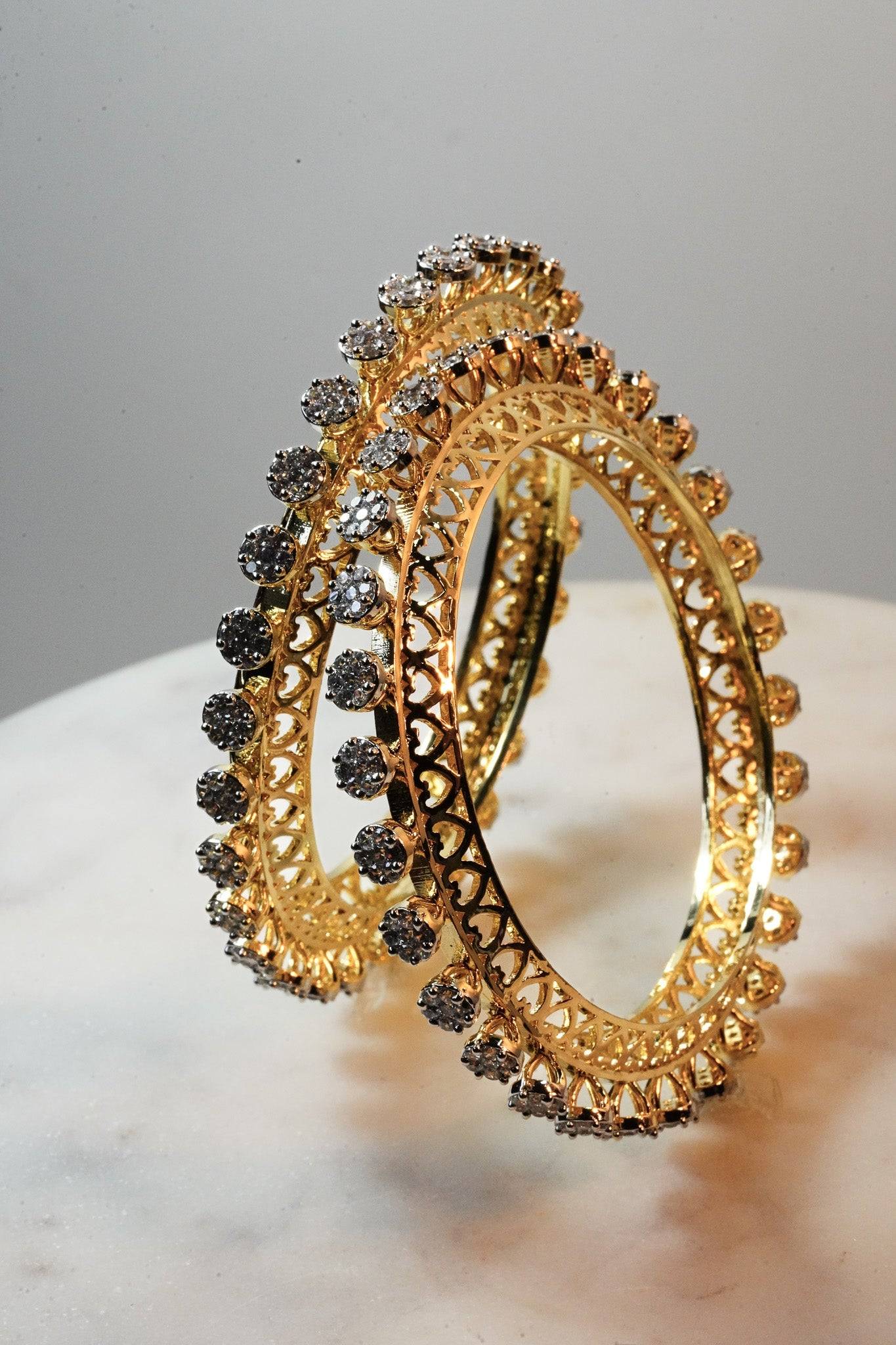 Asha - AD Bangles (Set of 2) Bangles from Inaury
