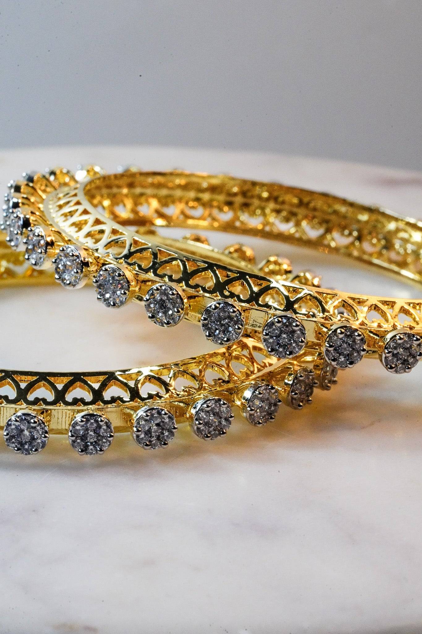 Asha - AD Bangles (Set of 2) Bangles from Inaury