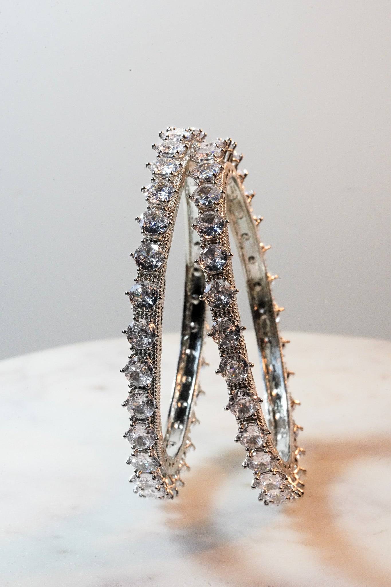 Asha - AD Bangles (Set of 2) Bangles from Inaury