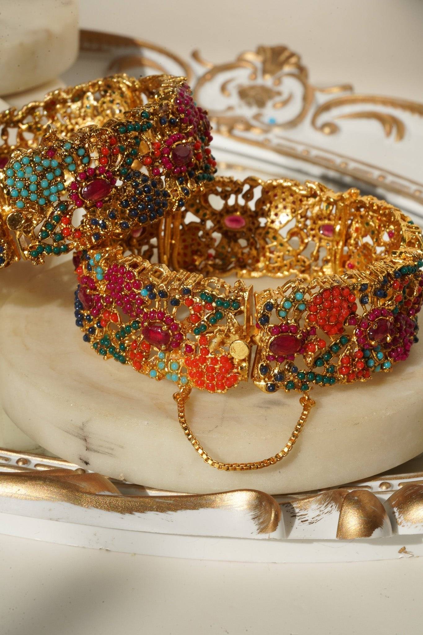 Fariha - Floral Bangles (Set of 2) Bangles from Inaury