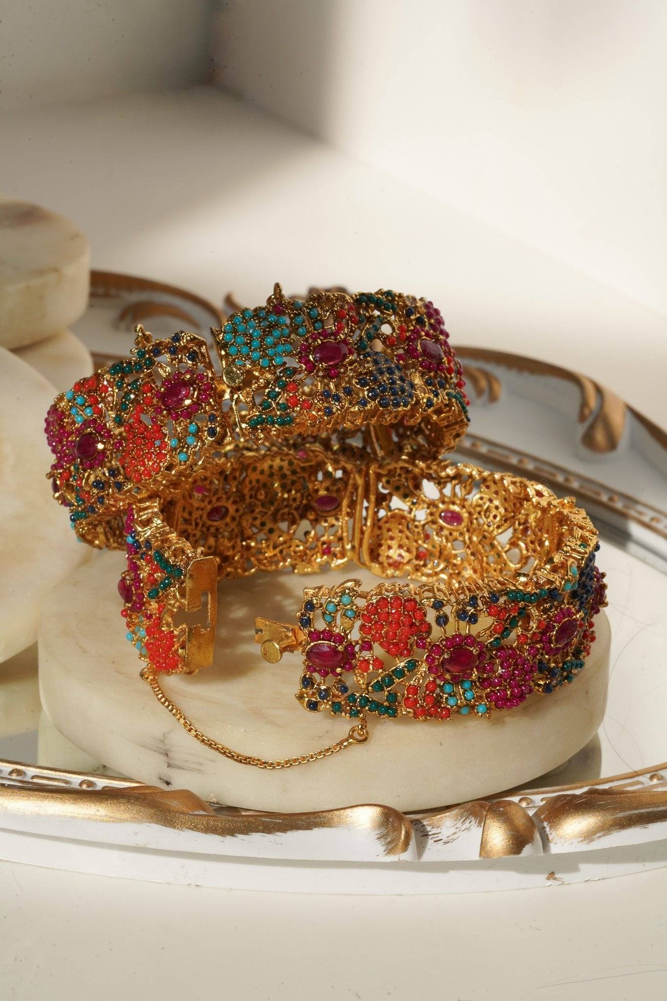 Fariha - Floral Bangles (Set of 2) Bangles from Inaury