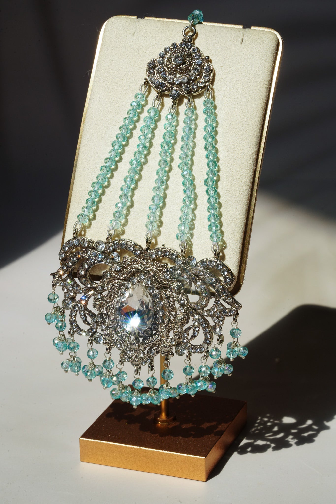 Ibna - Elongated Statement Earrings With Sahara & Tikka Earrings & Tikka Set from Inaury