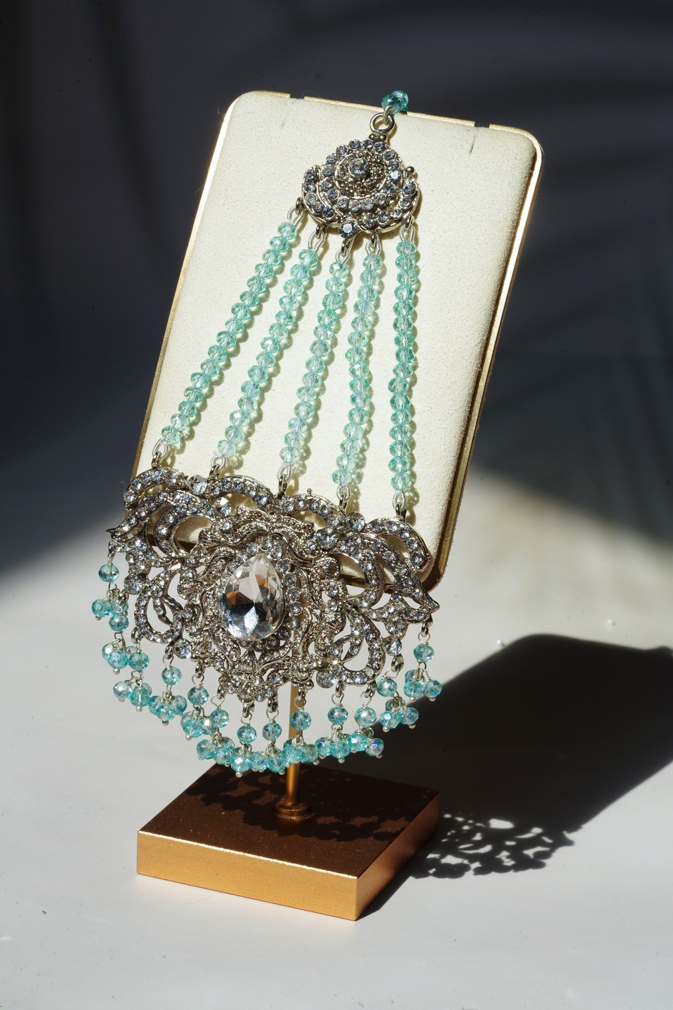 Ibna - Elongated Statement Earrings With Sahara & Tikka Earrings & Tikka Set from Inaury
