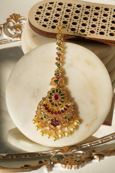 Jirisa - Gold AD Maang Tikka Maang Tikka from Inaury