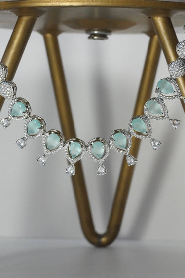 Jyoti - Pastel AD Necklace Set Classic Necklace Set from Inaury