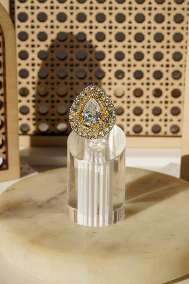 Meena - Teadrop Adjustable AD Ring Rings from Inaury