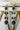 Sapphire blue double layer gold diamanté necklace set for Indian weddings by Inaury