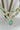 Mint green double layer gold diamanté necklace set for Indian weddings by Inaury