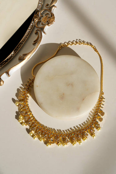 Oishi - Classic Necklace Set With Top Earrings Classic Necklace Set from Inaury