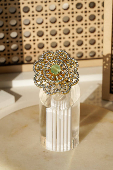 Rida - Floral Adjustable AD Ring Rings from Inaury