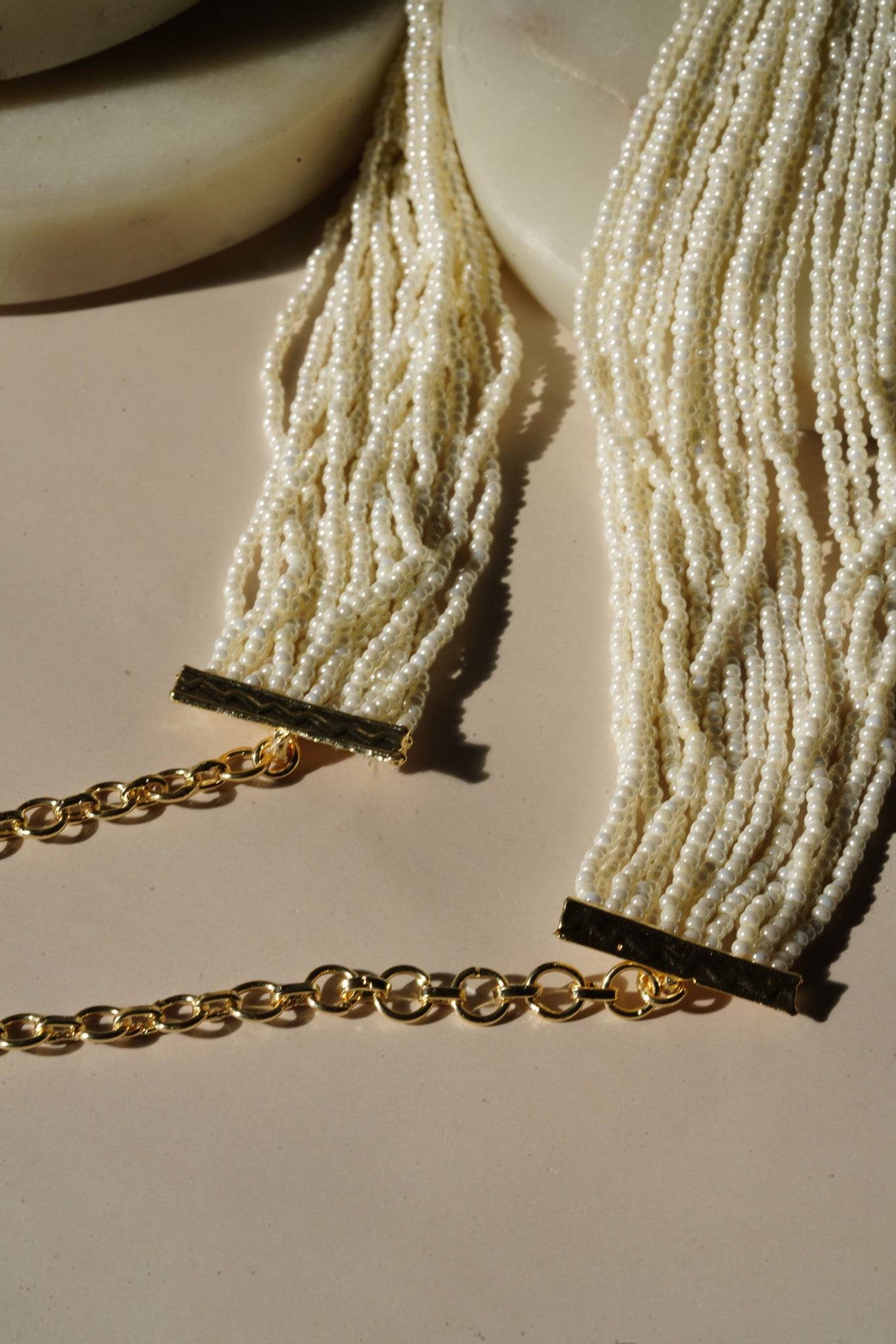 Sania- Gold & Mehndi Green Long Kundan Necklace Set With Tikka Long Necklace Set from Inaury
