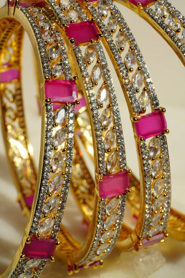 Sanya - AD Bangles (Set of 4) Bangles from Inaury