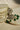 Front view of green choker from Sareena Mirror Choker Set - Zircon & Pearl with mirror centerpiece and emerald bead drops.