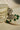 Front view of green choker from Sareena Mirror Choker Set - Zircon & Pearl with mirror centerpiece and emerald bead drops.