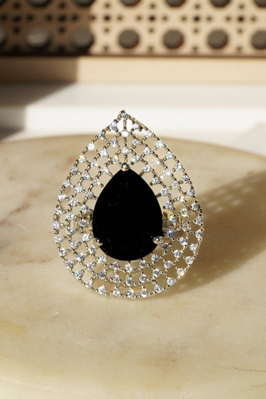 Shaffa - Teardrop AD Adjustable Ring Rings from Inaury