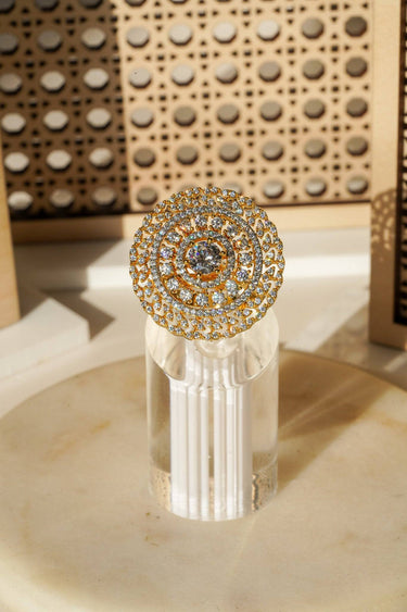 Sonia - Round Adjustable AD Ring Rings from Inaury