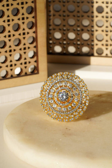 Sonia - Round Adjustable AD Ring Rings from Inaury