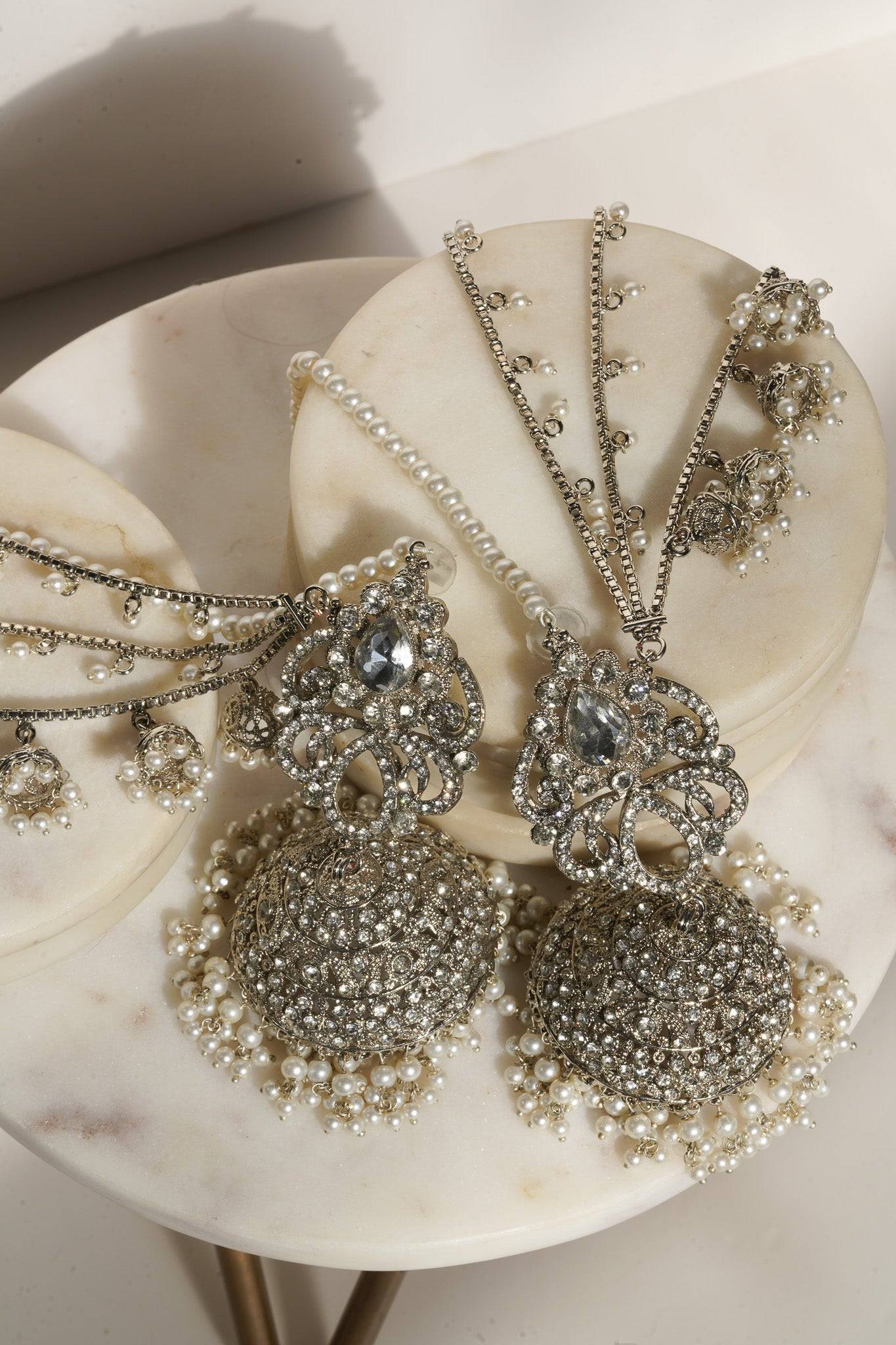 Suhana Silver Elongated Bahubali Jhumka Earrings – Inaury