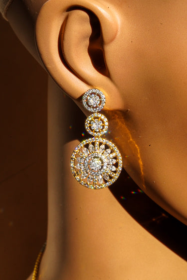 Ishika- Double Layer AD Necklace Set