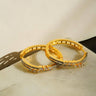 Gold plated Demi AD hoop earrings with marquise stones